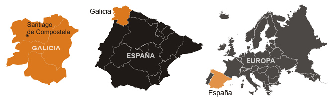 Mapas de Galicia - España - Europa